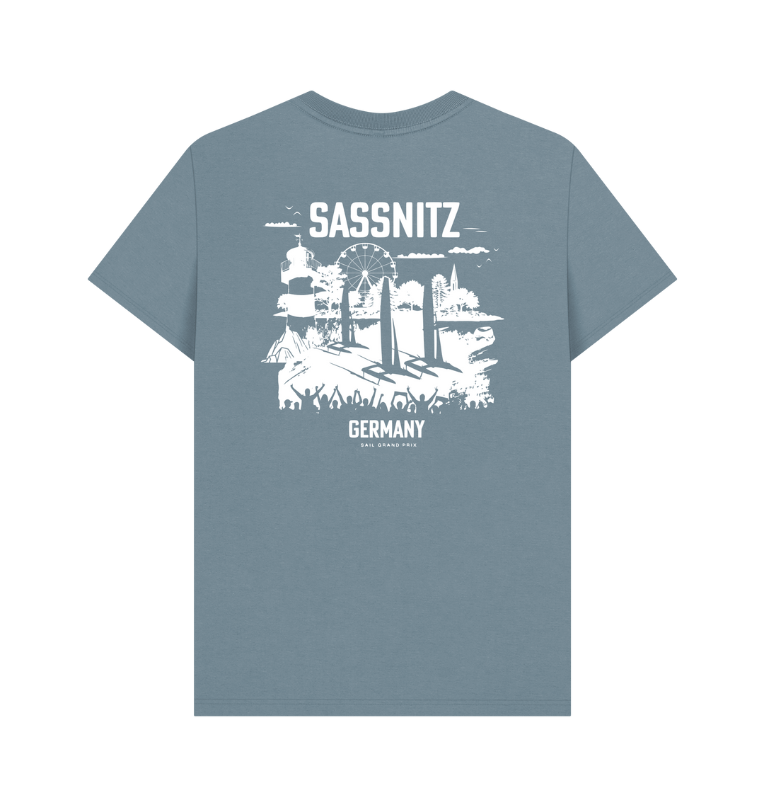 Stone Blue Printed T-shirt Back
