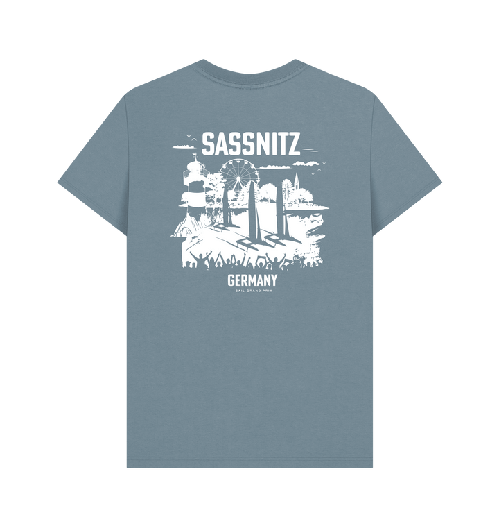 Stone Blue Printed T-shirt Back
