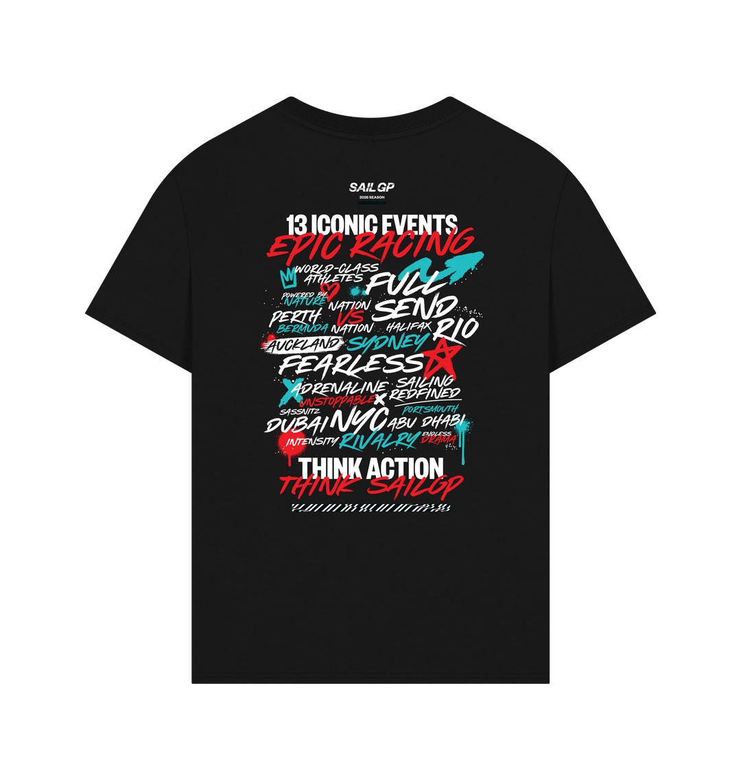 Black Printed T-shirt Back