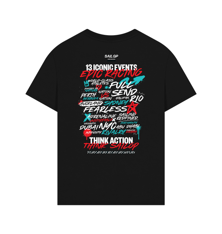 Black Printed T-shirt Back