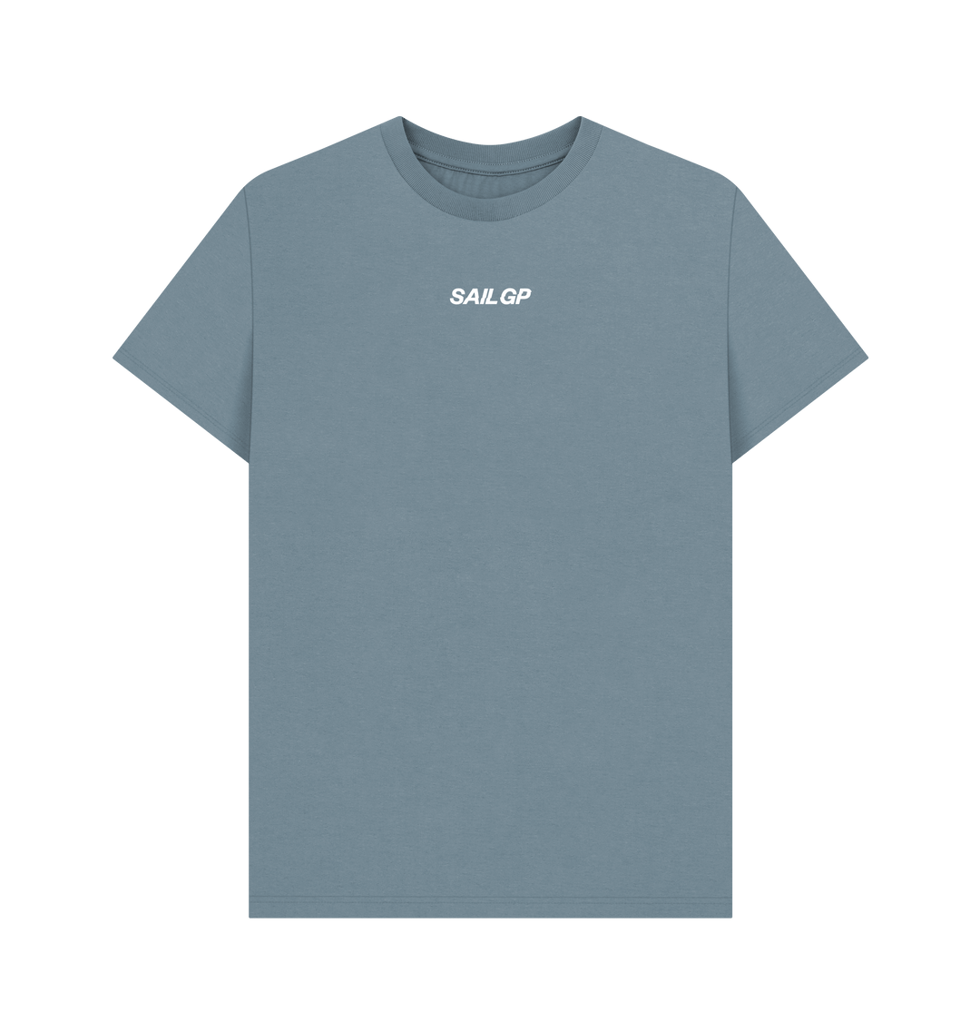 Stone Blue Printed T-shirt Front