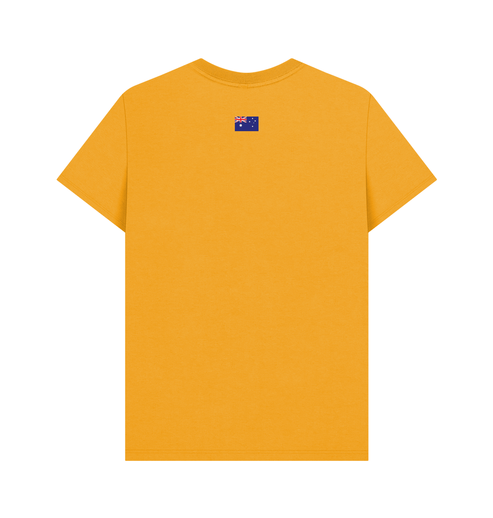 Mustard Printed T-shirt Back