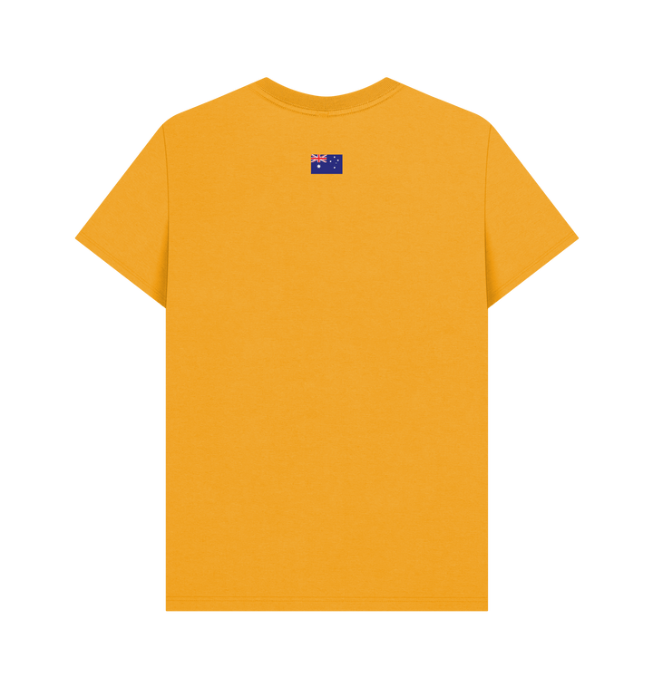 Mustard Printed T-shirt Back