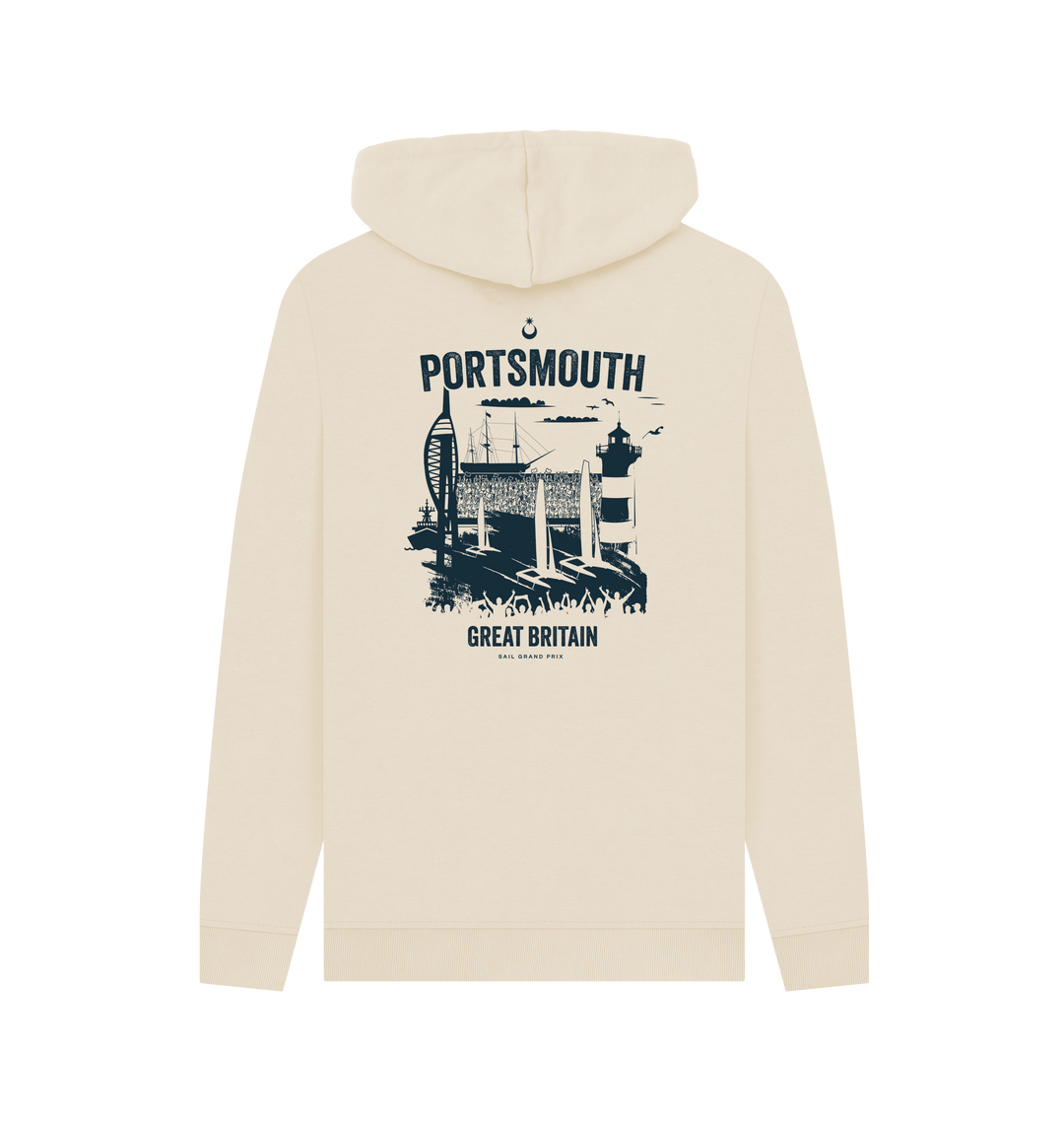 Oat Printed Hoody Back