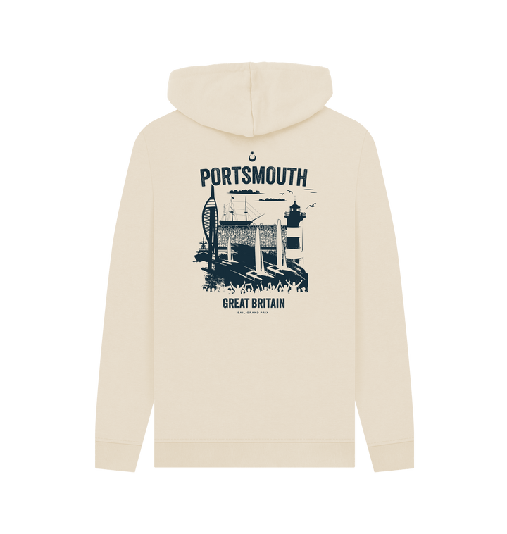 Oat Printed Hoody Back