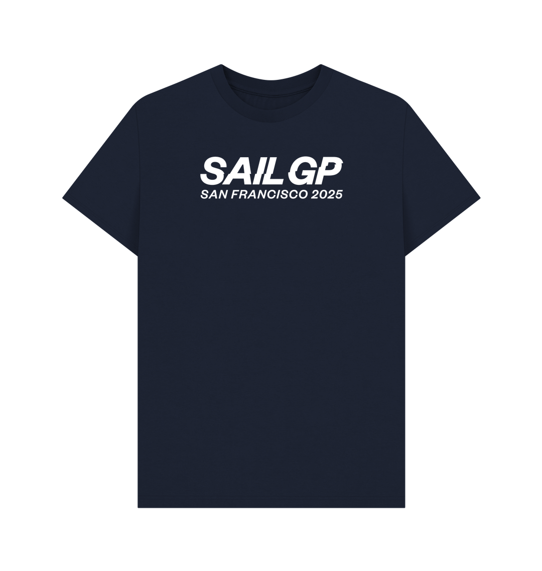 Navy Blue Printed T-shirt Front