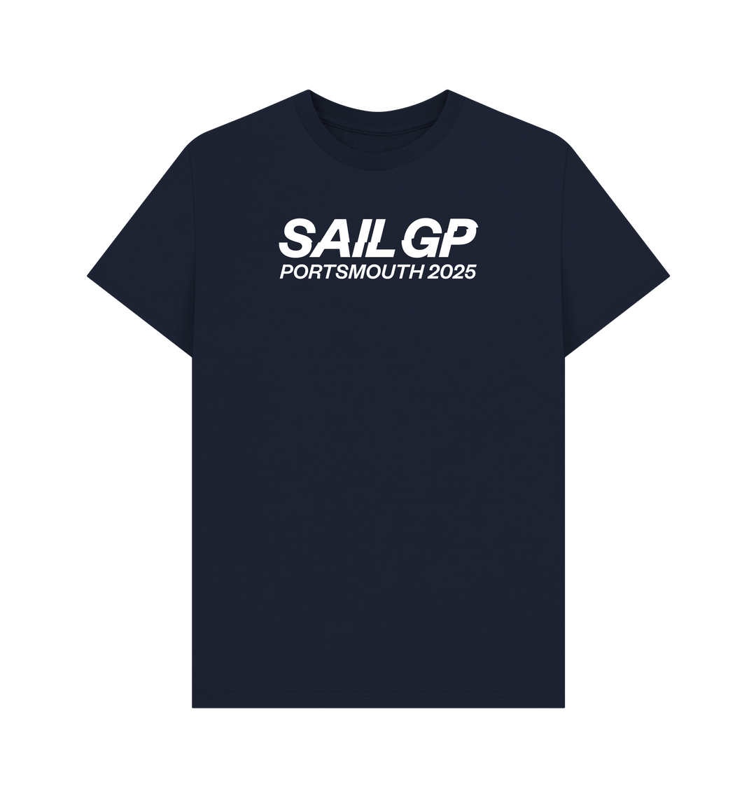 Navy Blue Printed T-shirt Front
