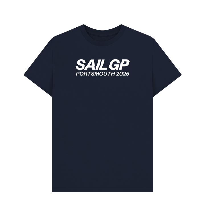 Navy Blue Printed T-shirt Front