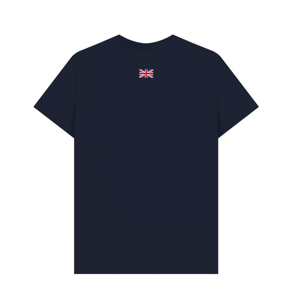 Navy Blue Printed T-shirt Back