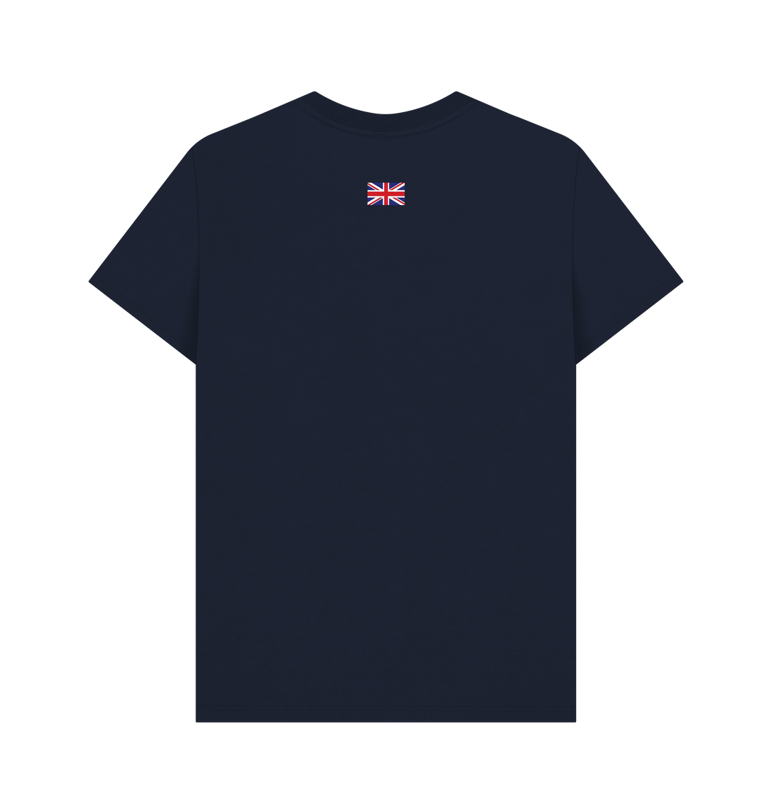 Navy Blue Printed T-shirt Back