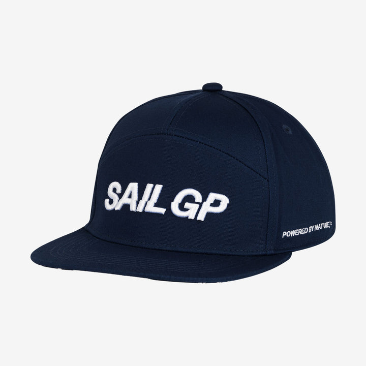 5 Panel Flat Peak Cap, Blue