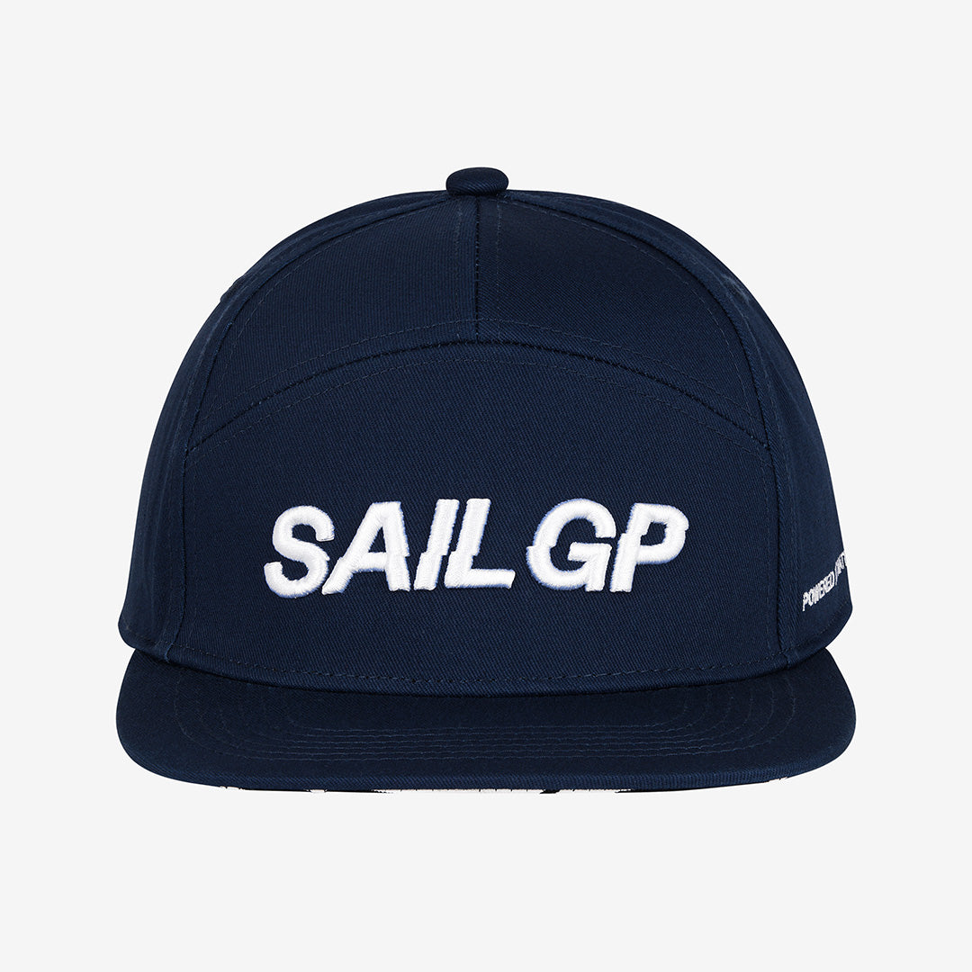 5 Panel Flat Peak Cap, Blue