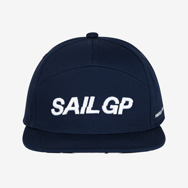 5 Panel Flat Peak Cap, Blue