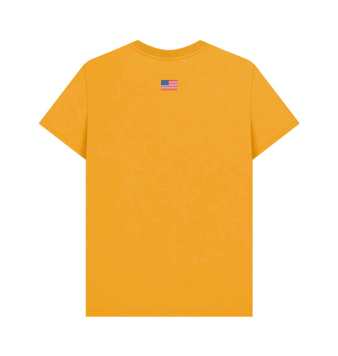 Mustard Printed T-shirt Back