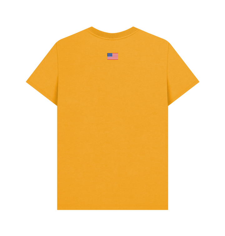 Mustard Printed T-shirt Back