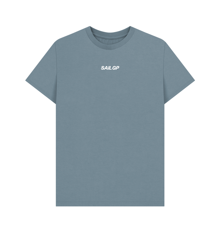 Stone Blue Printed T-shirt Front