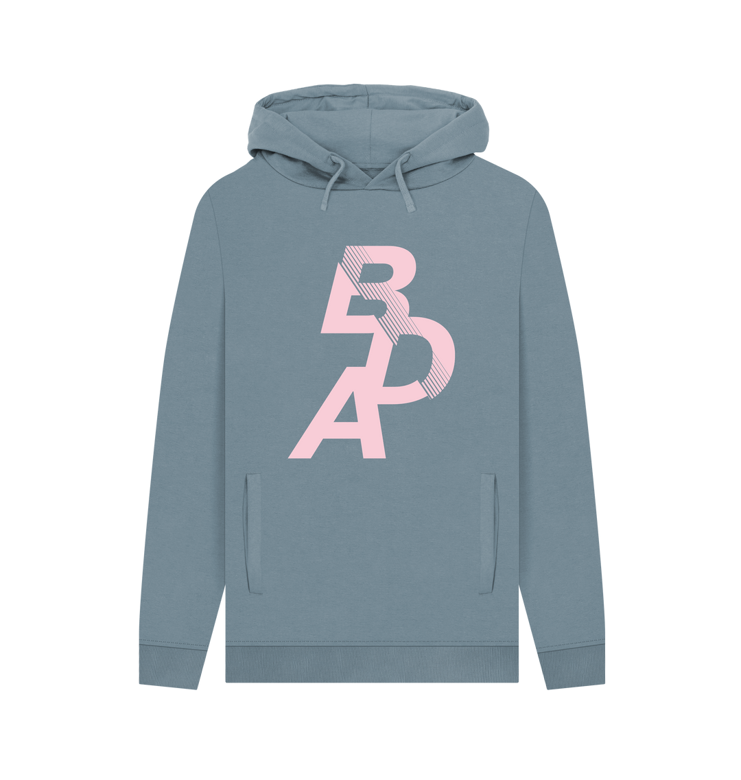 Stone Blue Printed Hoody Front