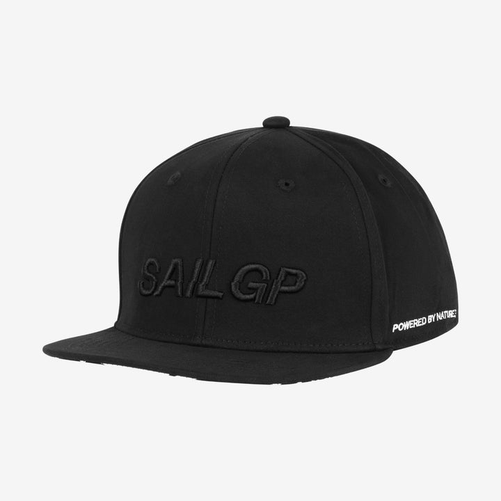 6 Panel Flat Peak Cap, Blackout