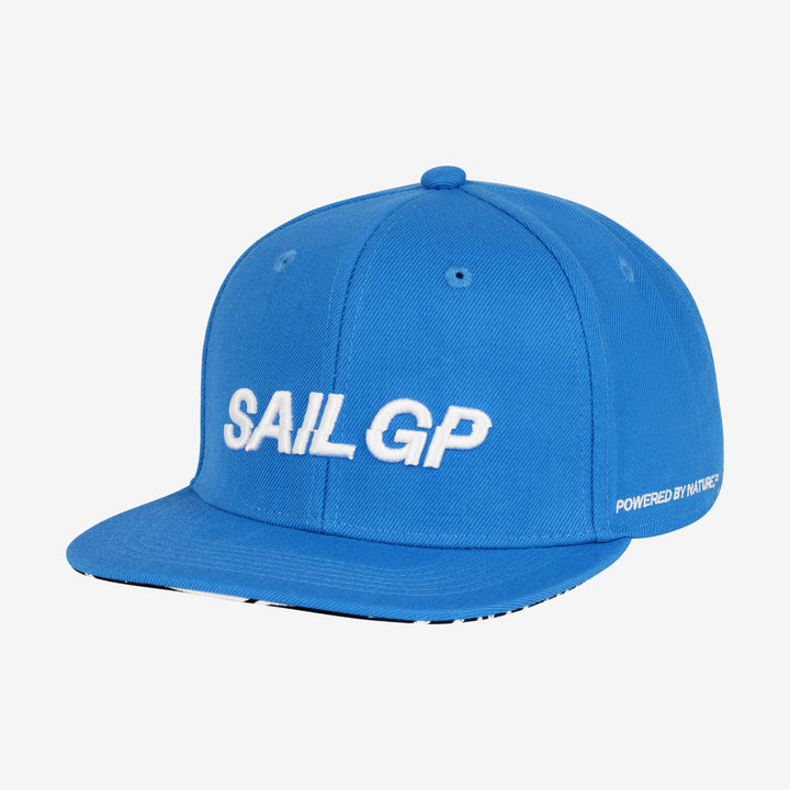 6 Panel Flat Peak Cap, Electric Blue