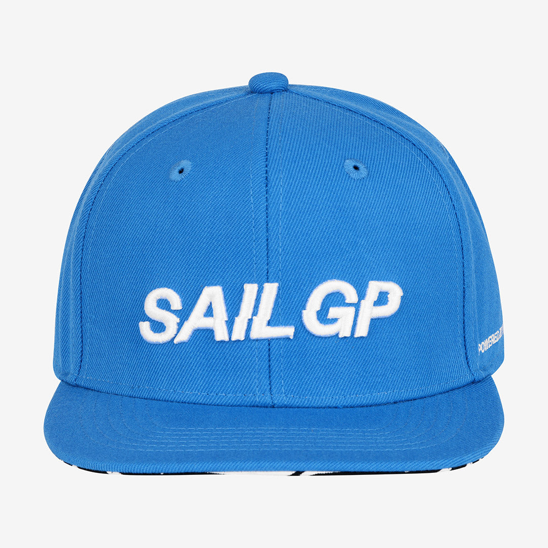 6 Panel Flat Peak Cap, Electric Blue