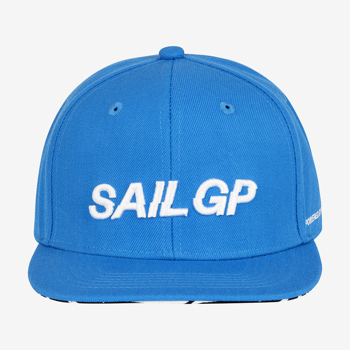 6 Panel Flat Peak Cap, Electric Blue