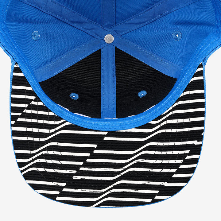 6 Panel Flat Peak Cap, Electric Blue