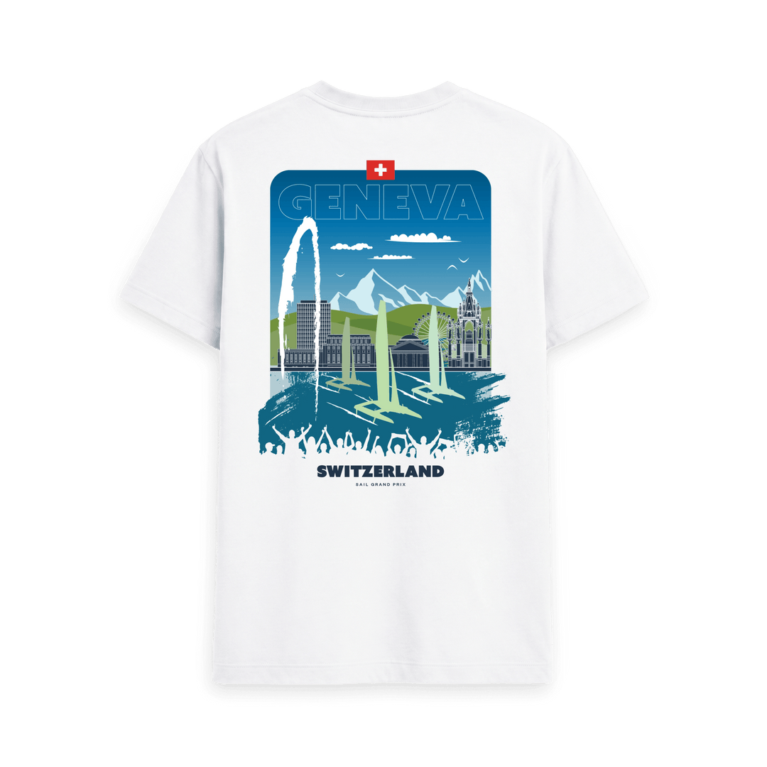 White Printed T-shirt Back