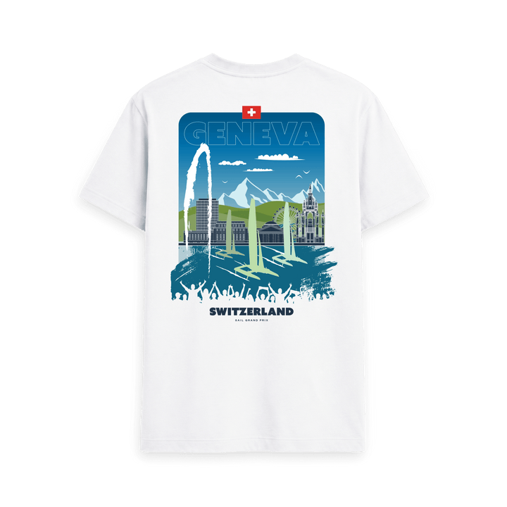 White Printed T-shirt Back