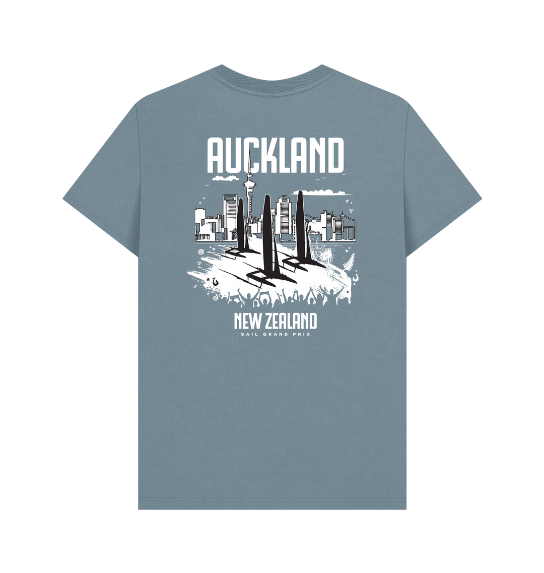 Stone Blue Printed T-shirt Back