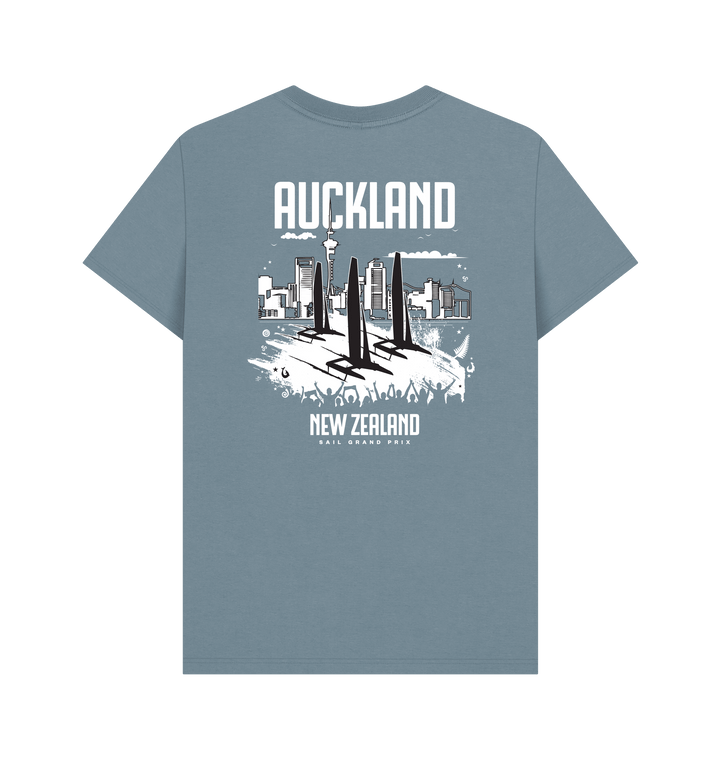 Stone Blue Printed T-shirt Back