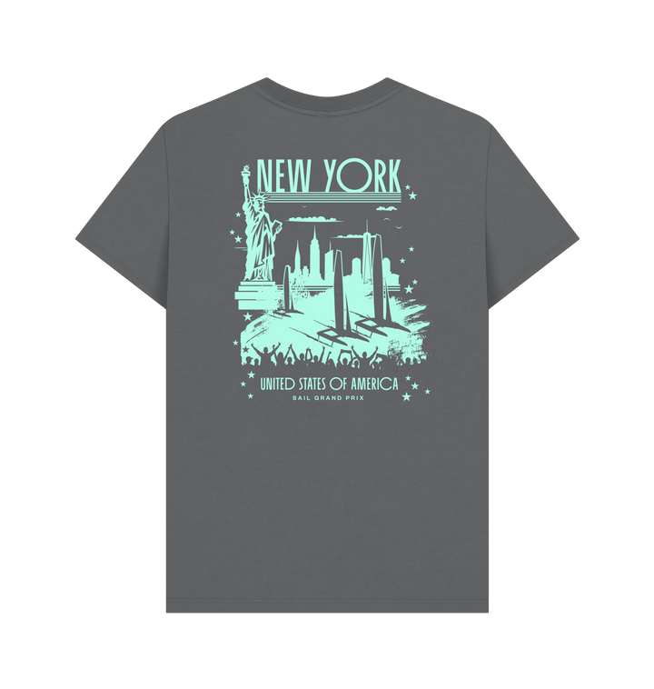Slate Grey Printed T-shirt Back