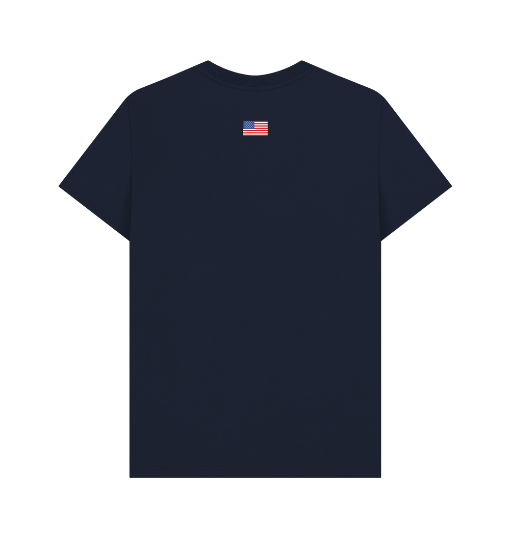 Navy Blue Printed T-shirt Back