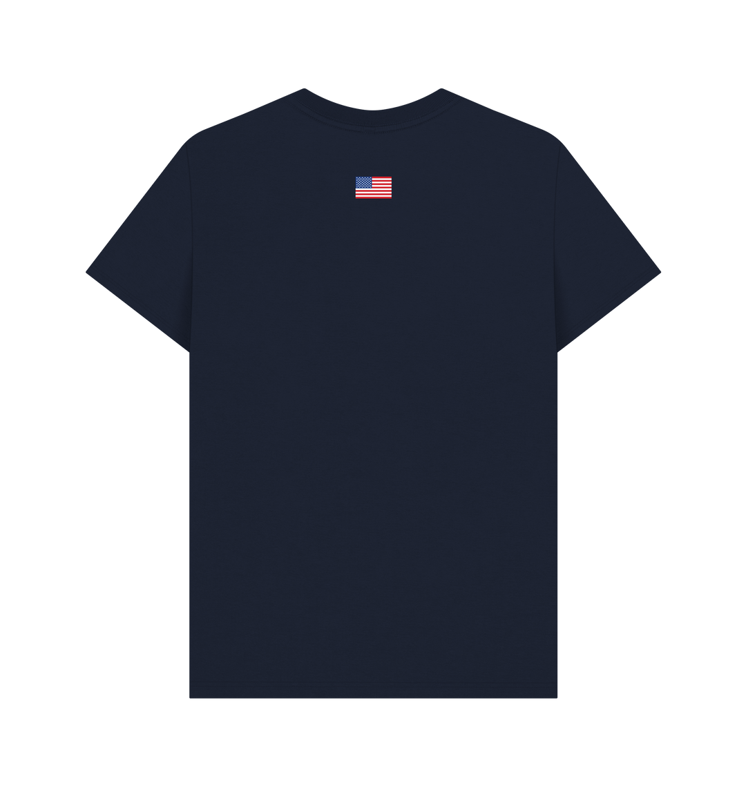 Navy Blue Printed T-shirt Back