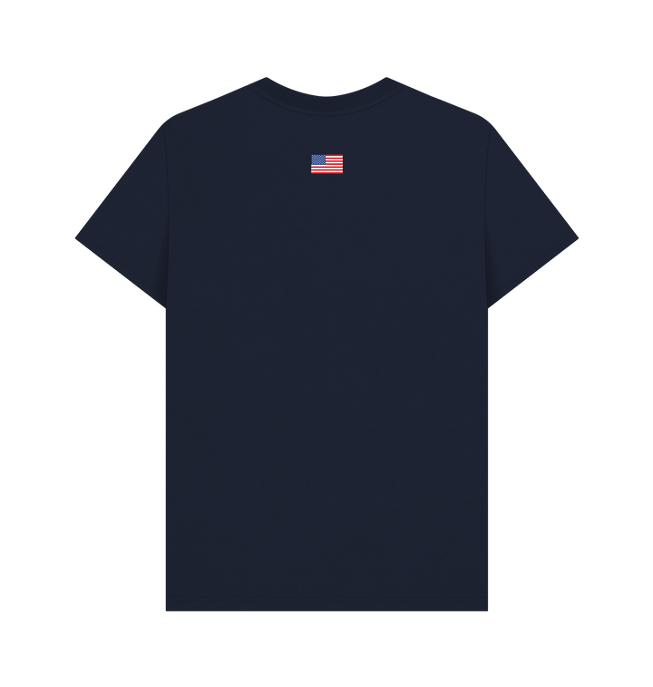 Navy Blue Printed T-shirt Back
