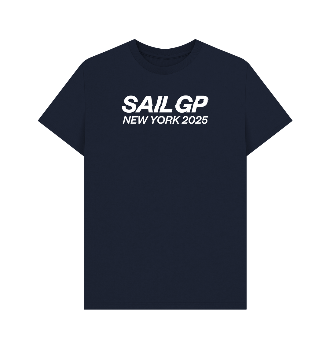Navy Blue Printed T-shirt Front