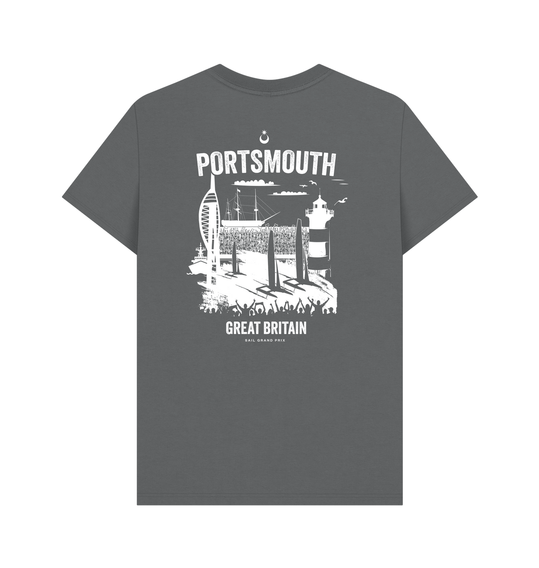 Slate Grey Printed T-shirt Back