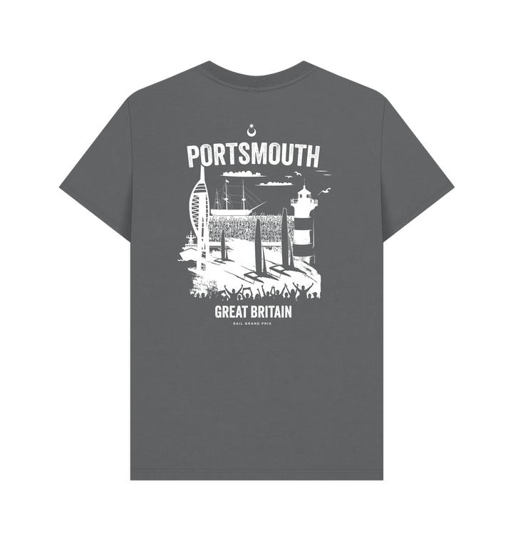 Slate Grey Printed T-shirt Back