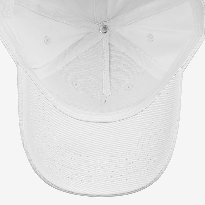 Curved Peak Cap, White