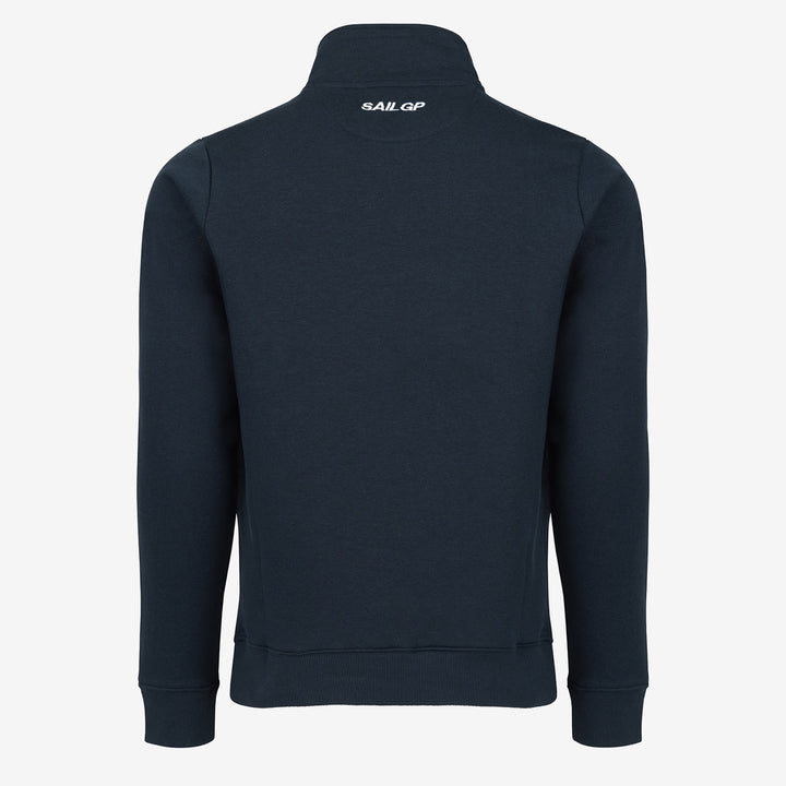 Navy blue jacket with 'SAIL GP' logo on the back against a white background