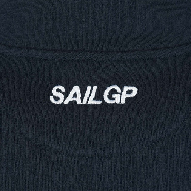 Close-up of the 'SAIL GP' embroidered logo in white.