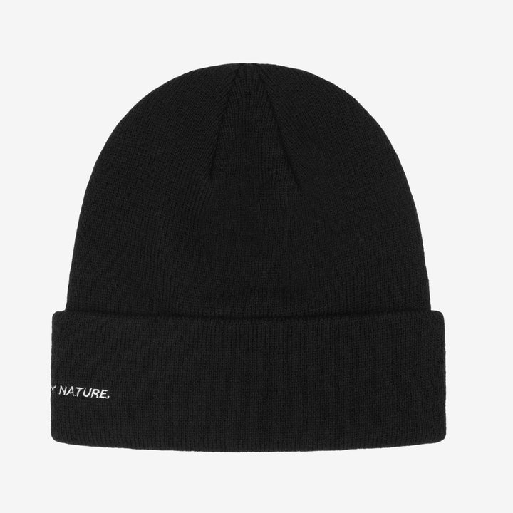 Waffle Knit Beanie, Black