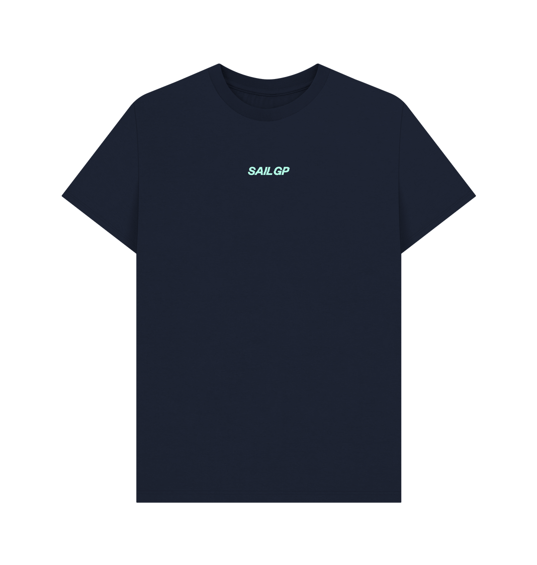 Navy Blue Printed T-shirt Front