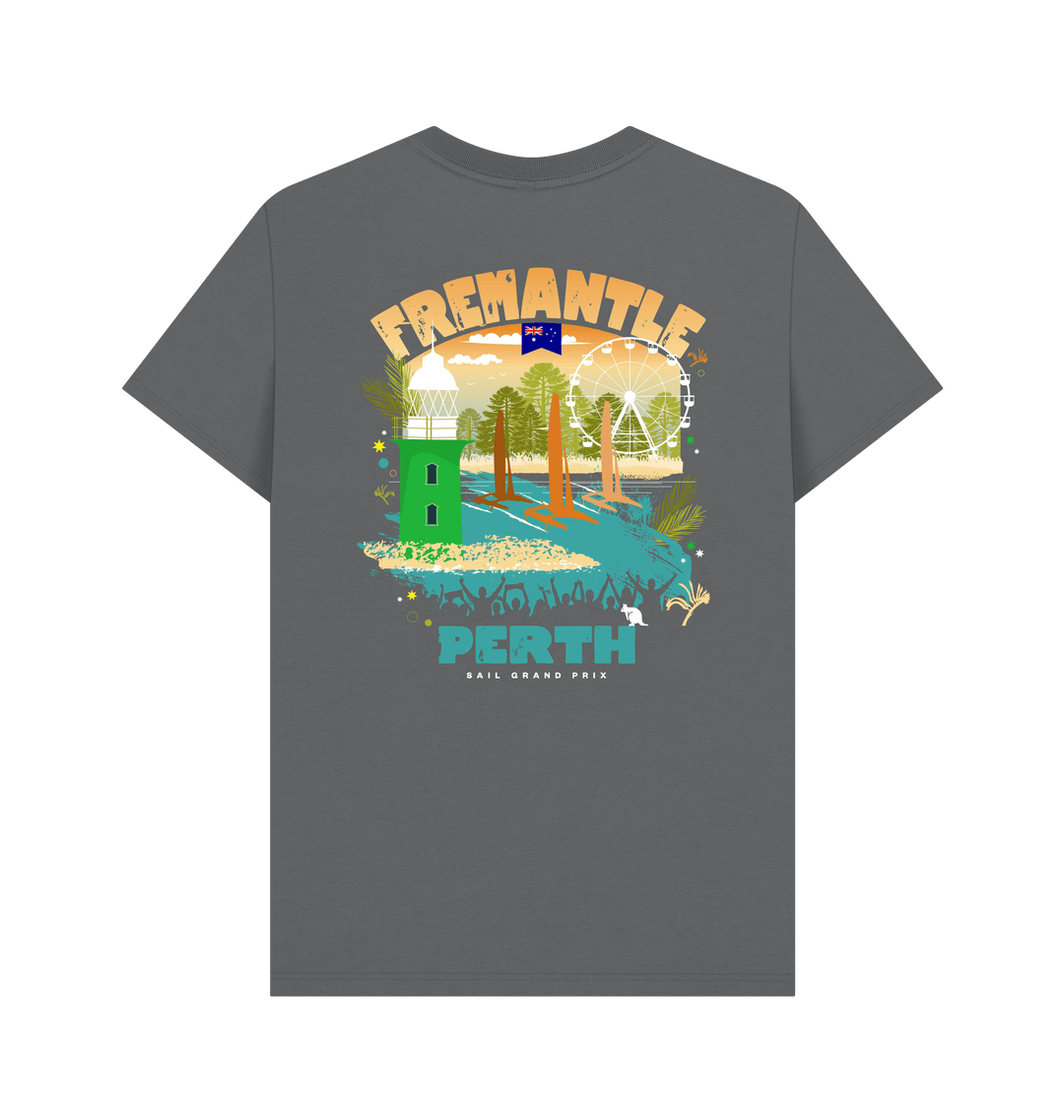 Slate Grey Printed T-shirt Back