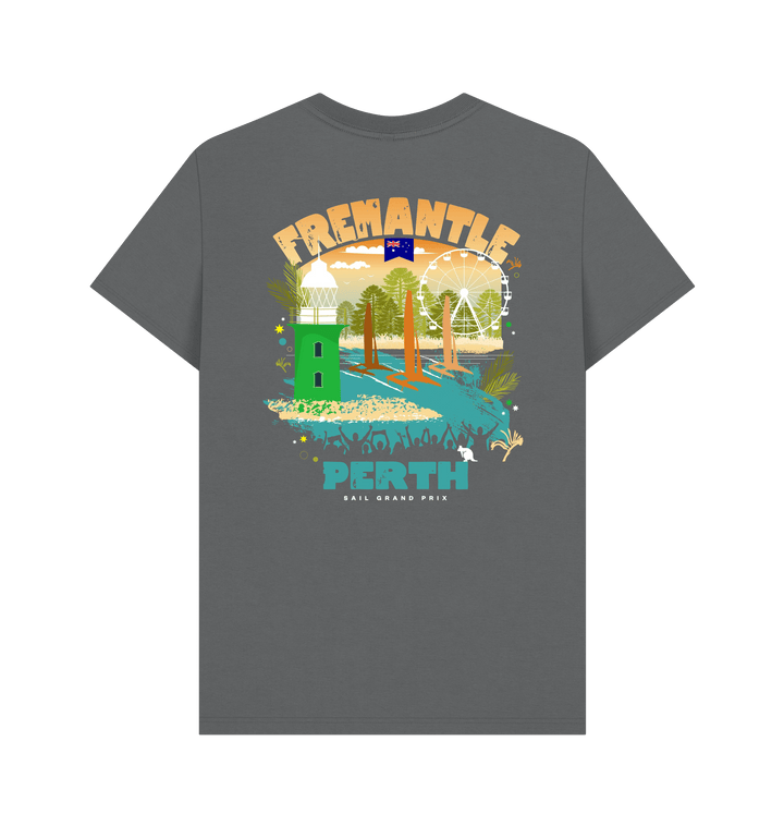 Slate Grey Printed T-shirt Back