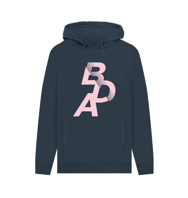 Navy Printed Hoody Front