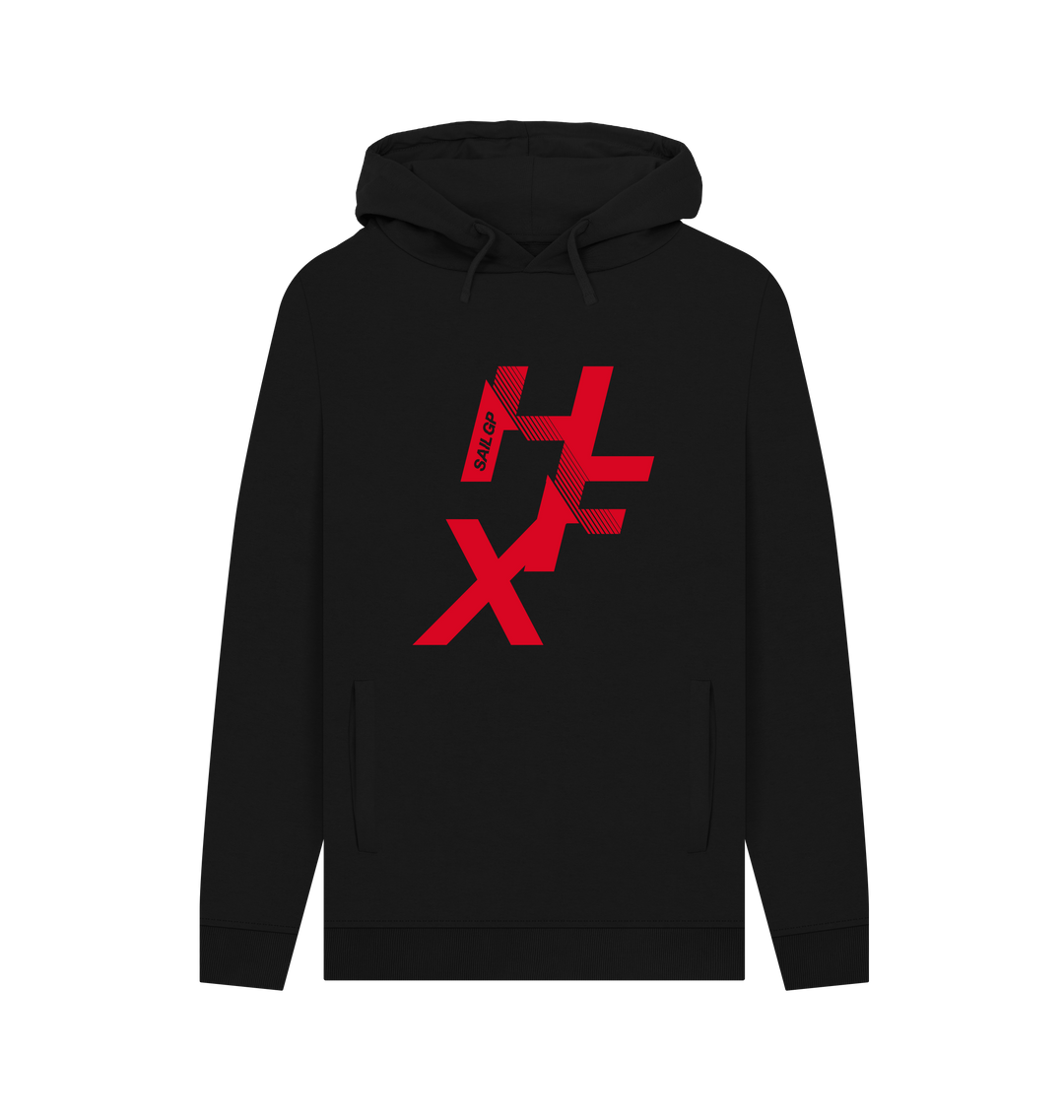 Black Printed Hoody Front
