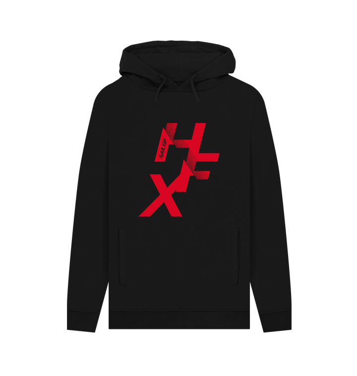 Black Printed Hoody Front