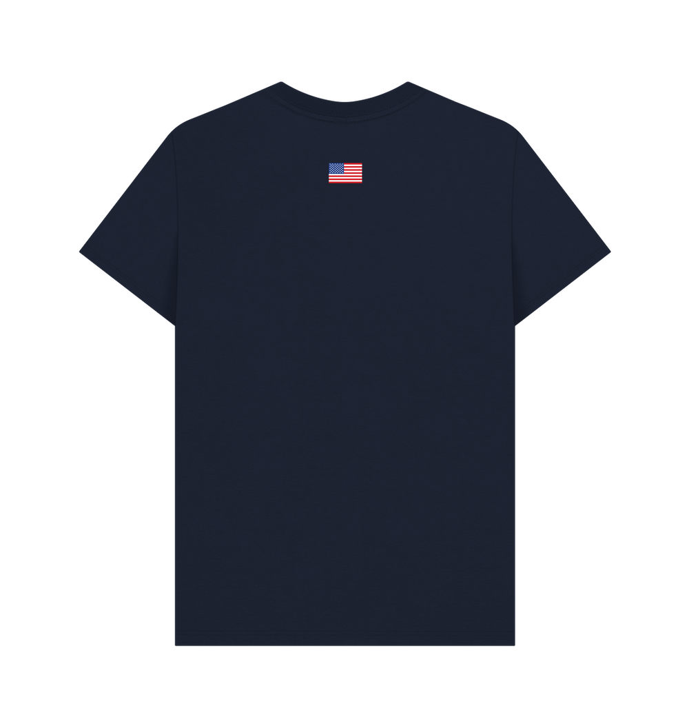 Navy Blue Printed T-shirt Back