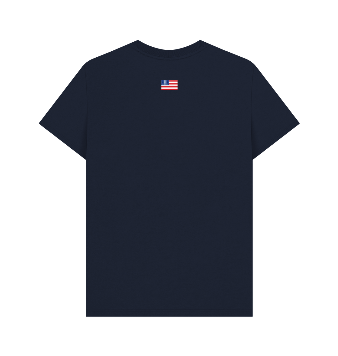 Navy Blue Printed T-shirt Back