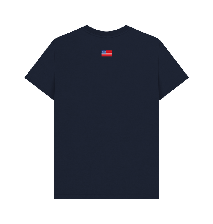 Navy Blue Printed T-shirt Back